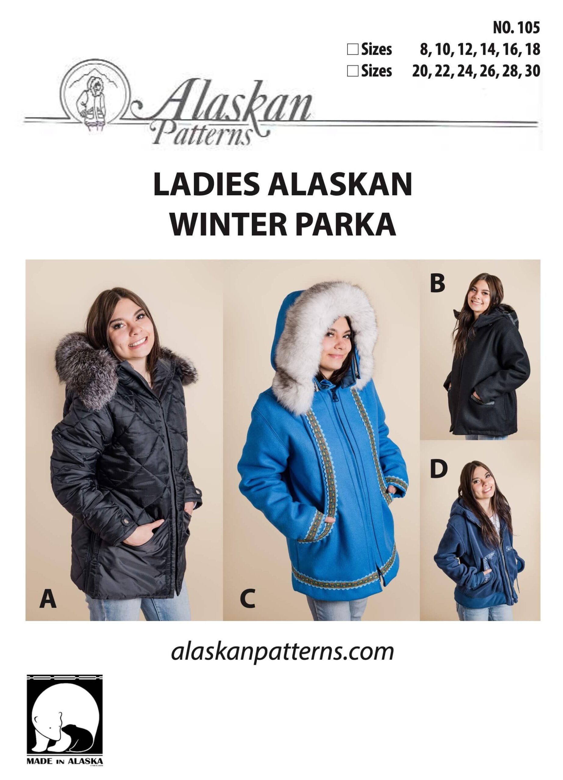 Ladies Winter Parka Patterns - Alaskan Patterns