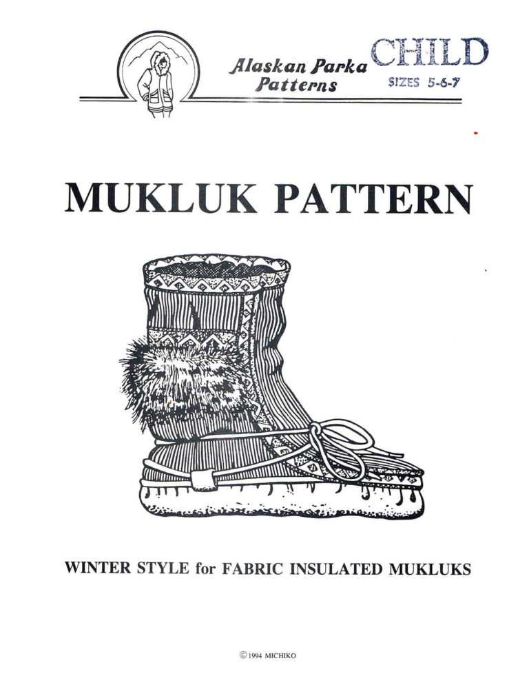 Child Mukluk Patterns Alaskan Patterns